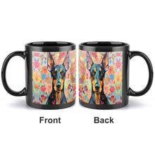 Load image into Gallery viewer, Floral Fantasy Doberman Coffee Mug-2