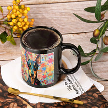 Load image into Gallery viewer, Floral Fantasy Doberman Coffee Mug-3