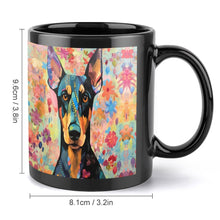 Load image into Gallery viewer, Floral Fantasy Doberman Coffee Mug-4