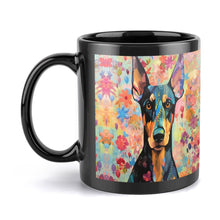 Load image into Gallery viewer, Floral Fantasy Doberman Coffee Mug-5