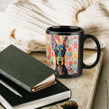 Load image into Gallery viewer, Floral Fantasy Doberman Coffee Mug-6