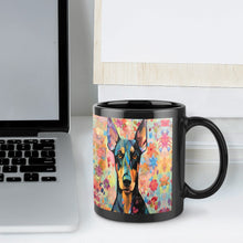 Load image into Gallery viewer, Floral Fantasy Doberman Coffee Mug-7