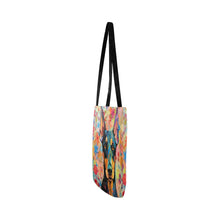 Load image into Gallery viewer, Floral Fantasy Doberman Shopping Tote Bag-Accessories-Accessories, Bags, Doberman, Dog Dad Gifts, Dog Mom Gifts-White-ONESIZE-4