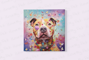 Floral Fantasy Pit Bull Framed Wall Art Poster-Art-Dog Art, Home Decor, Pit Bull, Poster-4