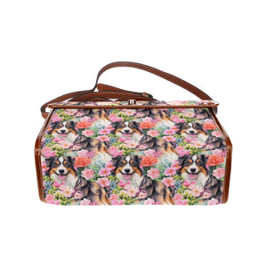 Floral Fête with Australian Shepherd Shoulder Bag Purse-Accessories-Accessories, Australian Shepherd, Bags, Purse-One Size-5