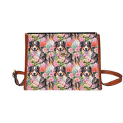 Floral Fête with Australian Shepherd Shoulder Bag Purse-Accessories-Accessories, Australian Shepherd, Bags, Purse-One Size-6