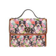 Floral Fête with Australian Shepherd Shoulder Bag Purse-Accessories-Accessories, Australian Shepherd, Bags, Purse-One Size-7