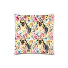 Load image into Gallery viewer, Floral Fidelity German Shepherd Throw Pillow Covers - 2 Patterns-Cushion Cover-German Shepherd, Home Decor, Pillows-Four Shepherds-3