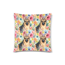 Load image into Gallery viewer, Floral Fidelity German Shepherd Throw Pillow Covers - 2 Patterns-Cushion Cover-German Shepherd, Home Decor, Pillows-4