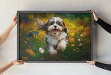 Load image into Gallery viewer, Floral Fiesta Shih Tzu Wall Art Poster-Art-Dog Art, Home Decor, Poster, Shih Tzu-2