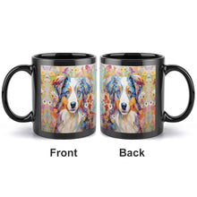 Load image into Gallery viewer, Floral Finesse Australian Shepherd Coffee Mug-2