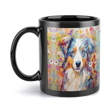 Load image into Gallery viewer, Floral Finesse Australian Shepherd Coffee Mug-3