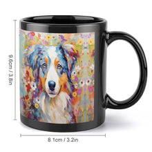 Load image into Gallery viewer, Floral Finesse Australian Shepherd Coffee Mug-5