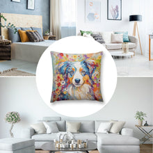 Load image into Gallery viewer, Floral Finesse Australian Shepherd Plush Pillow Case-Cushion Cover-Australian Shepherd, Dog Dad Gifts, Dog Mom Gifts, Home Decor, Pillows-8