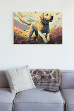 Load image into Gallery viewer, Floral Kaleidoscope Yellow Labrador Wall Art Poster-Art-Dog Art, Home Decor, Labrador, Poster-3