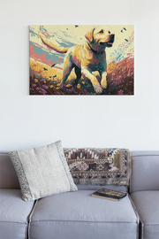 Floral Kaleidoscope Yellow Labrador Wall Art Poster-Art-Dog Art, Home Decor, Labrador, Poster-3