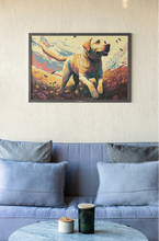 Load image into Gallery viewer, Floral Kaleidoscope Yellow Labrador Wall Art Poster-Art-Dog Art, Home Decor, Labrador, Poster-5