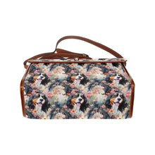 Load image into Gallery viewer, Floral Majesty Bernese Mountain Dog Satchel Bag Purse-Accessories-Accessories, Bags, Bernese Mountain Dog, Purse-Black3-ONE SIZE-5