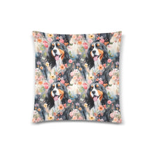 Load image into Gallery viewer, Floral Majesty Bernese Mountain Dog Throw Pillow Cover-Cushion Cover-Bernese Mountain Dog, Home Decor, Pillows-One Size-2