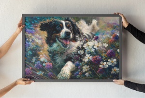 Floral Majesty Bernese Mountain Dog Wall Art Poster-Art-Bernese Mountain Dog, Dog Art, Home Decor, Poster-2