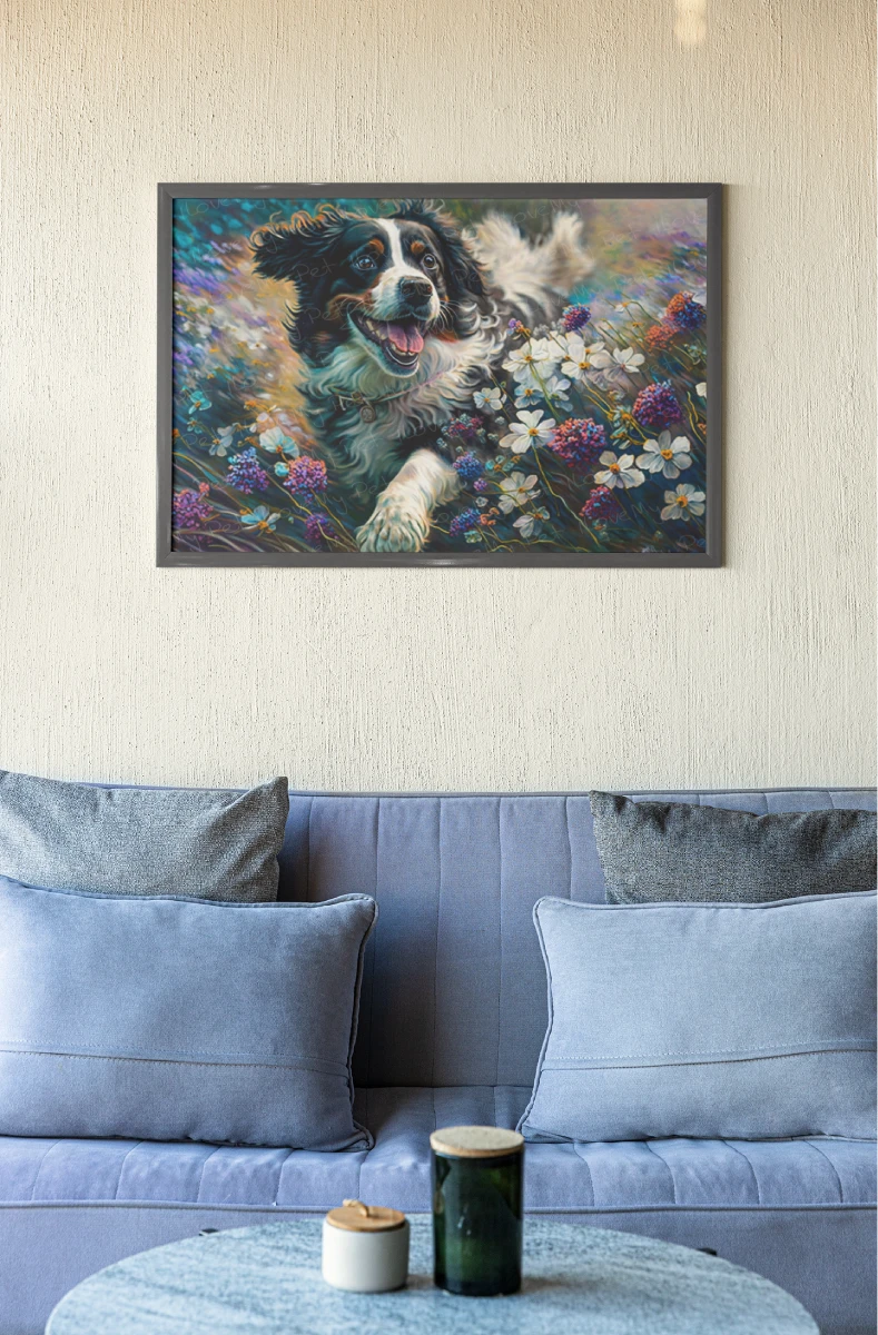 Floral Majesty Bernese Mountain Dog Wall Art Poster-Art-Bernese Mountain Dog, Dog Art, Home Decor, Poster-6