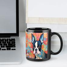 Load image into Gallery viewer, Floral Mosaic Boston Terrier Coffee Mug-7