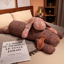 Load image into Gallery viewer, Floral Mosaic Sleeping Basset Hound Stuffed Animal Plush Pillows (Large and Giant Size)-Stuffed Animals-Basset Hound, Stuffed Animal-3