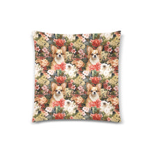 Load image into Gallery viewer, Floral Paradise Fawn White Chihuahua Throw Pillow Covers-Cushion Cover-Chihuahua, Home Decor, Pillows-3