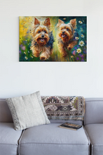 Load image into Gallery viewer, Floral Paradise Yorkshire Terriers Wall Art Poster-Art-Dog Art, Home Decor, Poster, Yorkshire Terrier-6