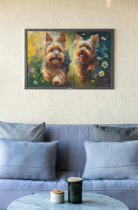 Floral Paradise Yorkshire Terriers Wall Art Poster-Art-Dog Art, Home Decor, Poster, Yorkshire Terrier-8
