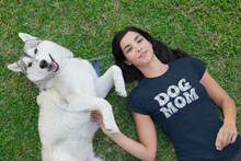 Load image into Gallery viewer, Floral Print Dog Mom Women's T-shirt-Apparel-Apparel, Dogs, Shirt, T Shirt-Navy Blue-Small-3