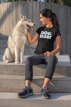 Load image into Gallery viewer, Floral Print Dog Mom Women's T-shirt-Apparel-Apparel, Dogs, Shirt, T Shirt-Black-Small-1