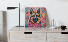 Load image into Gallery viewer, Floral Reverie German Shepherd Framed Wall Art Poster-Art-Dog Art, German Shepherd, Home Decor, Poster-2