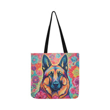 Load image into Gallery viewer, Floral Reverie German Shepherd Shopping Tote Bag-Accessories-Accessories, Bags, Dog Dad Gifts, Dog Mom Gifts, German Shepherd-ONESIZE-2