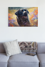 Load image into Gallery viewer, Floral Splendor Black Labrador Wall Art Poster-Art-Black Labrador, Dog Art, Home Decor, Labrador, Poster-3