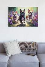 Load image into Gallery viewer, Floral Splendor French Bulldogs Wall Art Poster-Art-Dog Art, French Bulldog, Home Decor, Poster-3