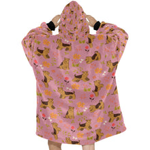 Load image into Gallery viewer, Flower Garden Airedale Terrier Blanket Hoodie-13