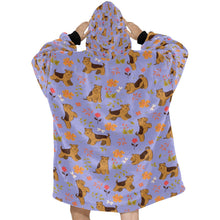 Load image into Gallery viewer, Flower Garden Airedale Terrier Blanket Hoodie-28