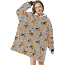 Load image into Gallery viewer, Flower Garden Airedale Terrier Blanket Hoodie-31