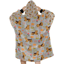 Load image into Gallery viewer, Flower Garden Airedale Terrier Blanket Hoodie-32