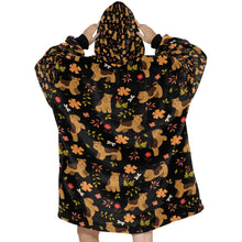Load image into Gallery viewer, Flower Garden Airedale Terrier Blanket Hoodie-35