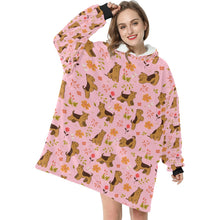 Load image into Gallery viewer, Flower Garden Airedale Terrier Blanket Hoodie-7