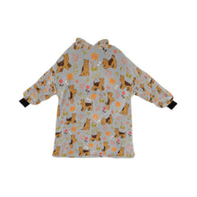 Load image into Gallery viewer, Flower Garden Airedale Terrier Blanket Hoodie-DarkGray-ONE SIZE-29