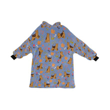Load image into Gallery viewer, Flower Garden Airedale Terrier Blanket Hoodie-CornflowerBlue-ONE SIZE-17
