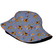 Load image into Gallery viewer, Flower Garden Airedale Terrier Bucket Hat-Hats &amp; Caps-Accessories,Airedale Terrier,Dog Dad Gifts,Dog Mom Gifts,Hats-18