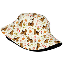 Load image into Gallery viewer, Flower Garden Airedale Terrier Bucket Hat-Hats &amp; Caps-Accessories,Airedale Terrier,Dog Dad Gifts,Dog Mom Gifts,Hats-26