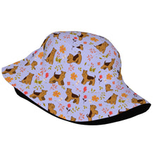 Load image into Gallery viewer, Flower Garden Airedale Terrier Bucket Hat-Hats &amp; Caps-Accessories,Airedale Terrier,Dog Dad Gifts,Dog Mom Gifts,Hats-2