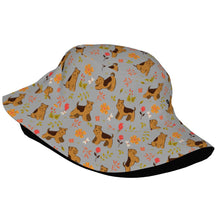 Load image into Gallery viewer, Flower Garden Airedale Terrier Bucket Hat-Hats &amp; Caps-Accessories,Airedale Terrier,Dog Dad Gifts,Dog Mom Gifts,Hats-34