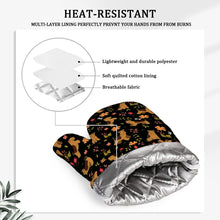 Load image into Gallery viewer, Flower Garden Airedale Terrier Oven Mitts and Pot Holder Set-Kitchen Decor-Accessories,Airedale Terrier,Dog Mom Gifts-7