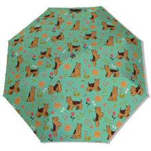 Load image into Gallery viewer, Flower Garden Airedale Terrier Umbrella-Accessories-Accessories,Dog Mom Gifts,Umbrella-11